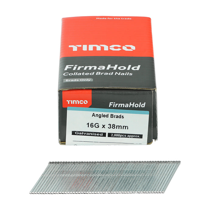 TIMCO 16g x 38 - FirmaHold Angled Brad Nails Galvanised (2000)