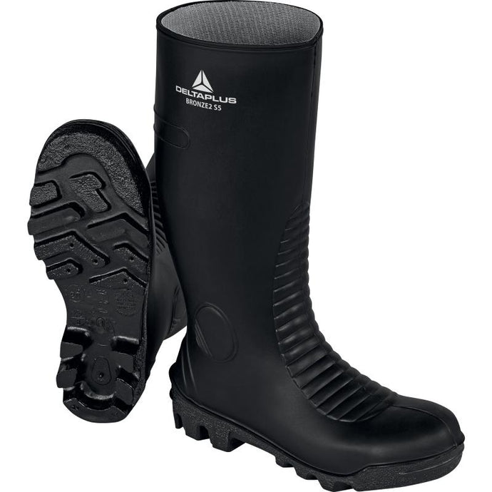 DELTAPLUS BRONZE2S5 PVC Safety Boot - S5 SRA - Black