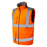 LEO - TORRINGTON - ORANGE -  ISO 20471 CLASS 2 HI VIZ WATER REPELLANT PADDED BODYWARMER