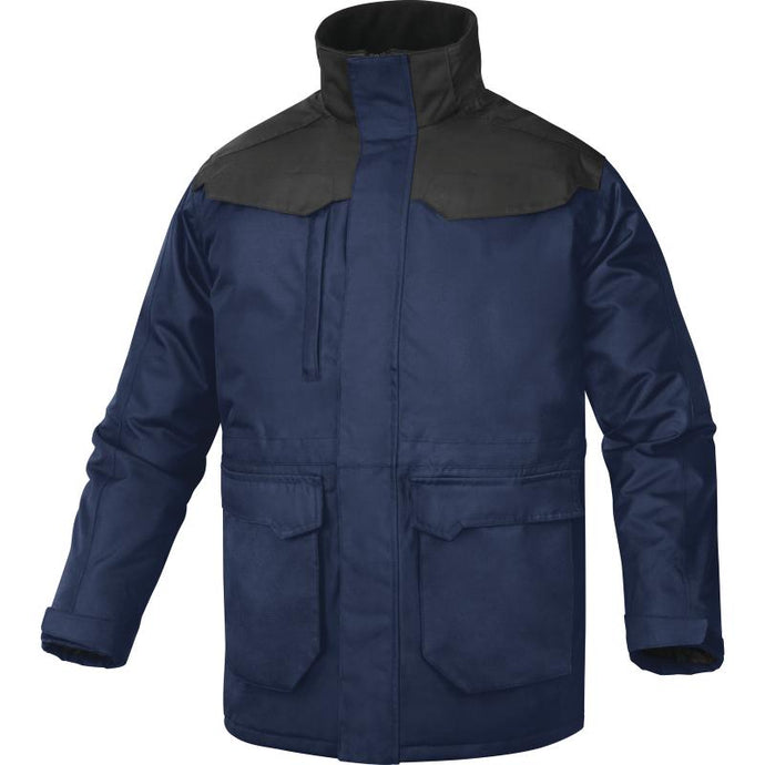 DELTAPLUS CARSON2 PU-COATED OXFORD POLYESTER MACH PARKA, NAVY BLUE-BLACK