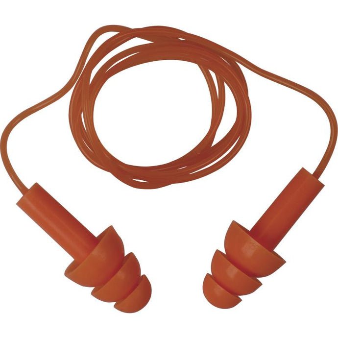 DELTAPLUS CONICFIT100  REUSABLE PVC CORDED SILICONE EARPLUGS  100 PAIR