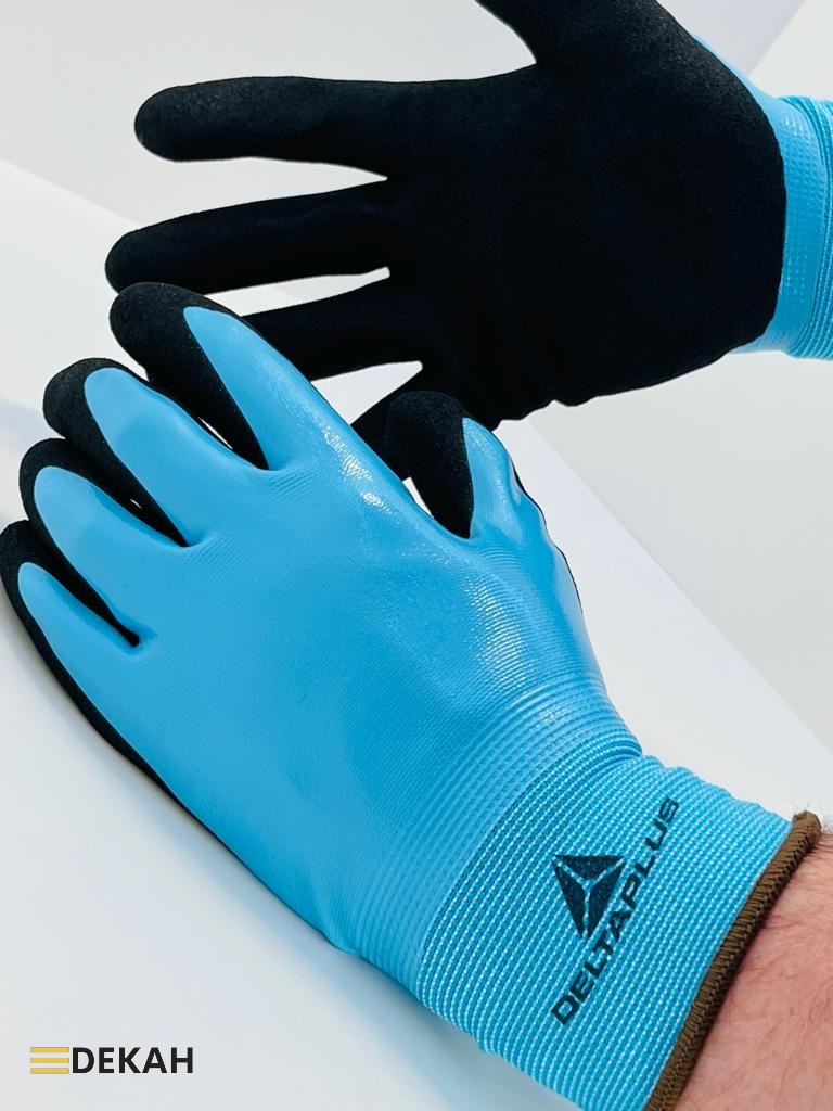 DELTAPLUS VV636 BL WET & DRY  INDUSTRIAL NITRILE WORK GLOVE
