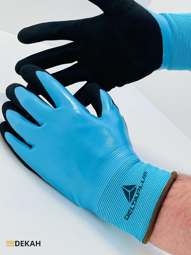 DELTAPLUS VV636 BL WET & DRY  INDUSTRIAL NITRILE WORK GLOVE