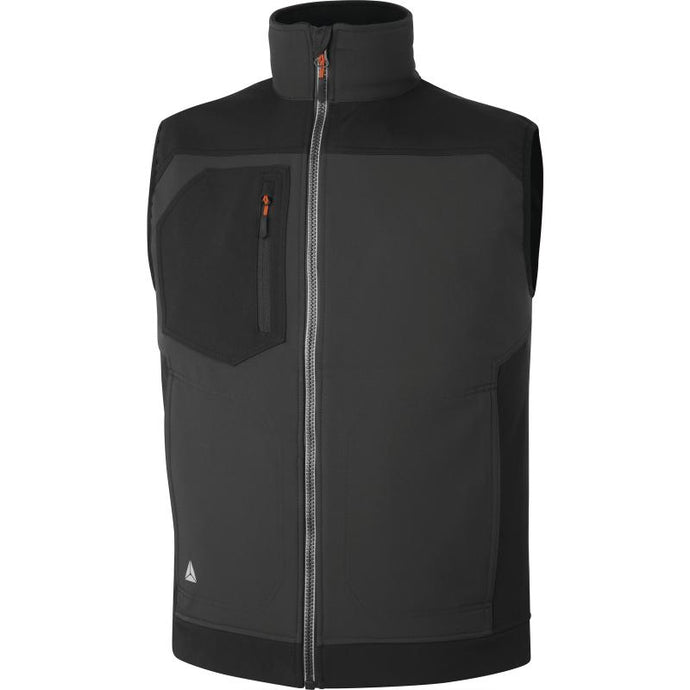 DELTAPLUS HOLDEN SOFTSHELL  BODYWARMER, GREY-BLACK