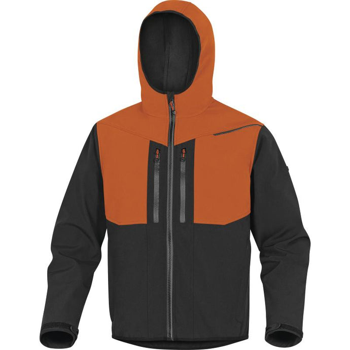 HORTEN2 SOFTSHEL JACKET WITH 3 LAMINATED LAYERS, Grey-Orange
