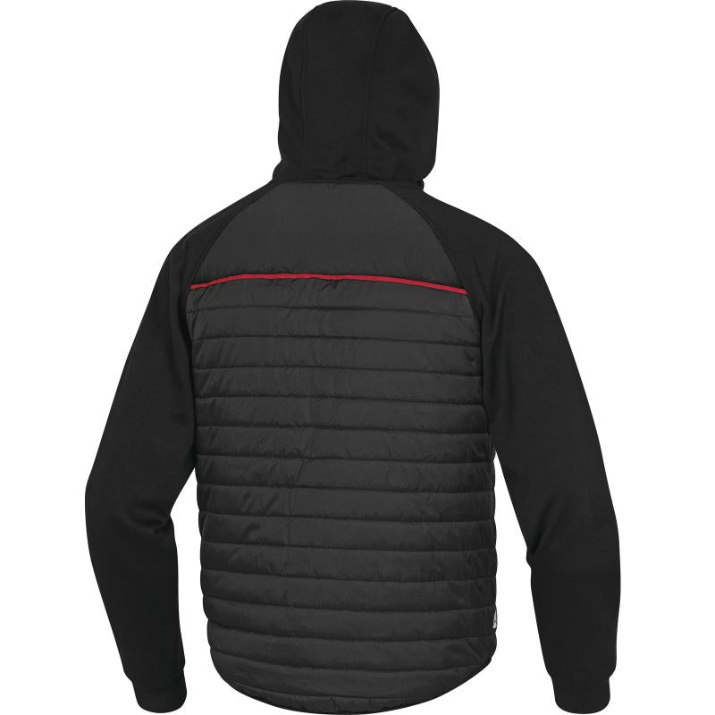 DELTAPLUS MOOVE HOODED WORK JACKET BLACK RED LINING