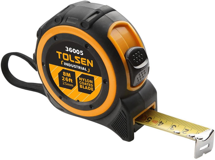 TOLSEN MEASURING TAPE 8MX25MM STOCK NO. 36015