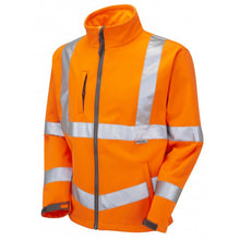 Load image into Gallery viewer, LEO - BUCKLAND - ORANGE  - ISO 20471 CLASS 3 HI VIZ SOFTSHELL WORK JACKET
