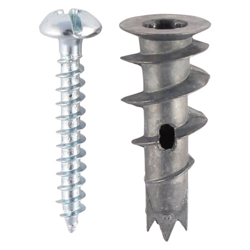 TIMCO PLASTERBOARD Metal Speed Plugs & Screws - Zinc 31.5mm