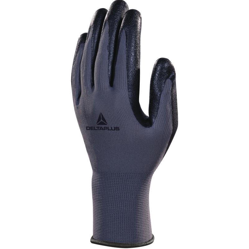DeltaPlus VE722 POLYESTER KNITTED  - NITRILE FOAM PALM WORK GLOVE