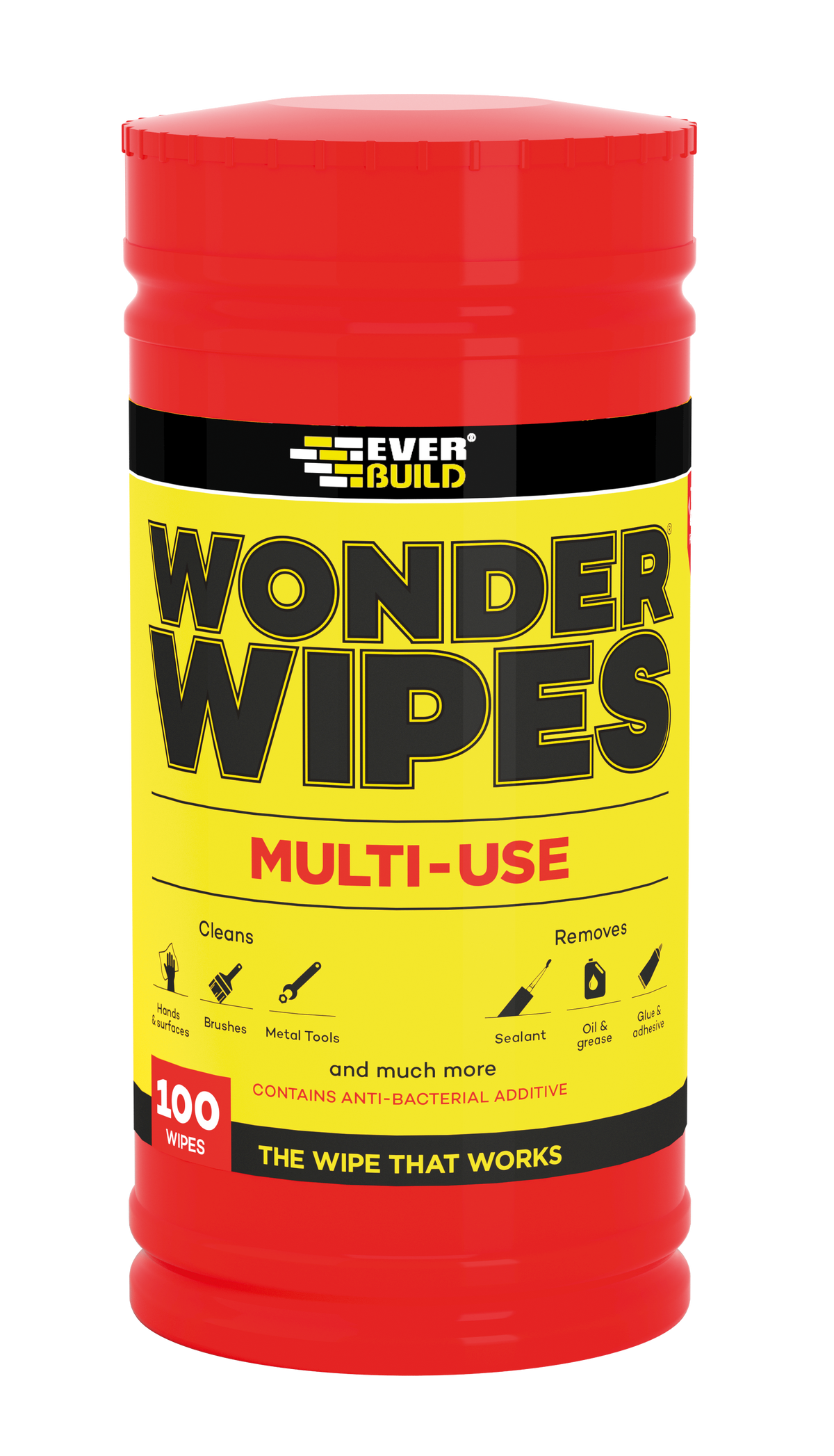 TUB OF INDUSTRIAL CLEANING  EVERBUILD WONDER WIPES (100)