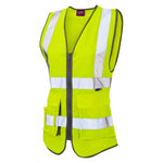 LEO - LADIES YELLOW -  LYNMOUTH ISO 20471 Class 1 EXECUTIVE HI VIZ VEST