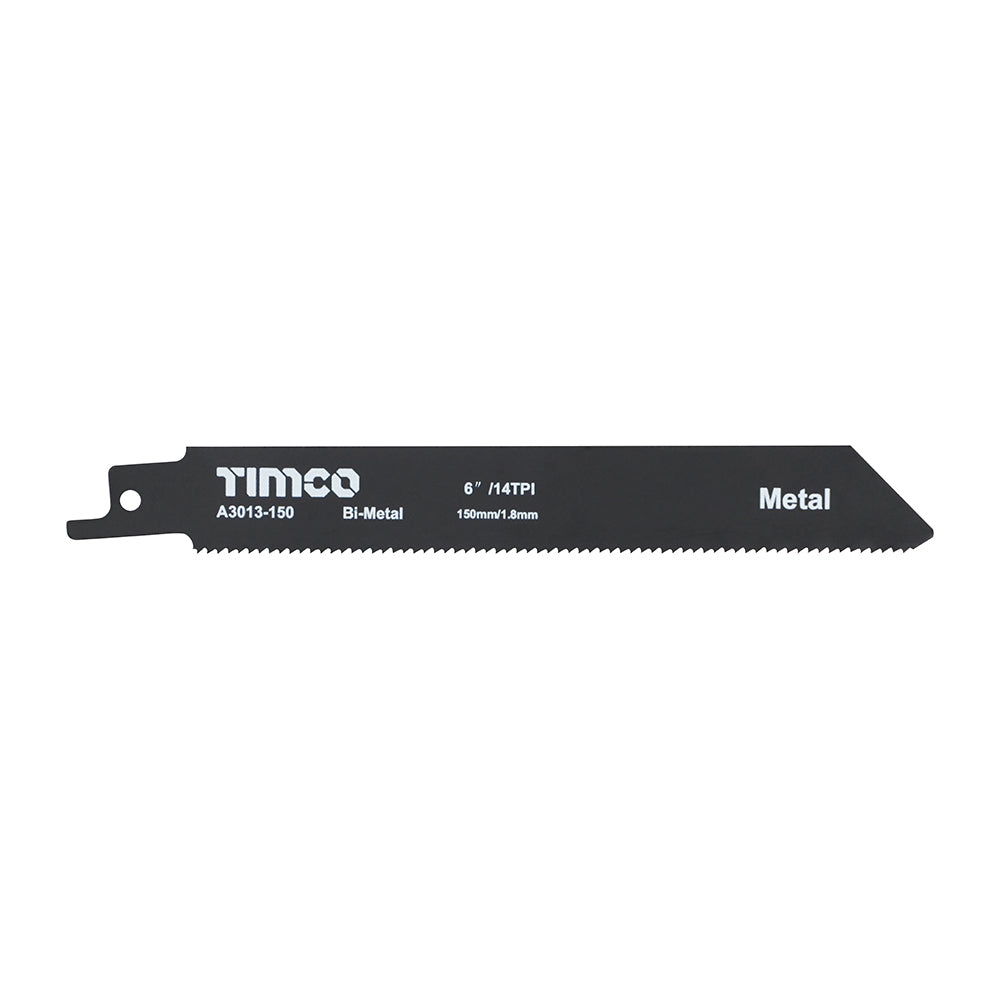 TIMCO Reciprocating Saw Blades - Metal Cutting - Bi-Metal S922BF 150MM