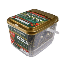 Load image into Gallery viewer, C2 Strong-Fix Premium Multi-Purpose Screws - PZ - Double Countersunk - Yellow 5.0 x 70 TUB

