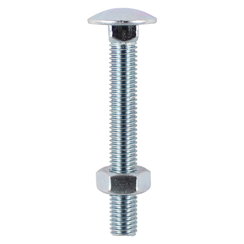 Carriage Bolts & Hex Nuts - Zinc M12 x 180