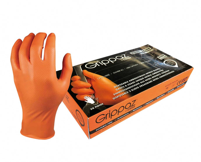 GRIPPAZ INDUSTRIAL DOT NITRILE DISPOSABLE GLOVES