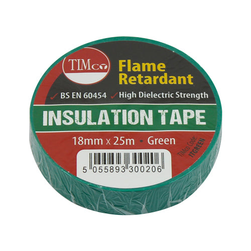 TIMCO PVC Insulation Tape - Green 25m x 18mm