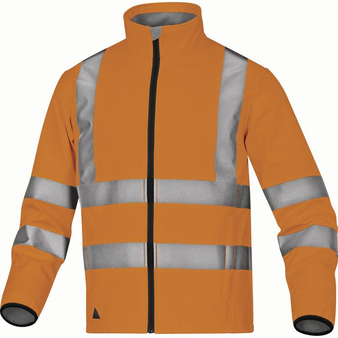 DELTAPLUS  LEGA HI-VISE 0RANGE SOFTSHELL JACKET