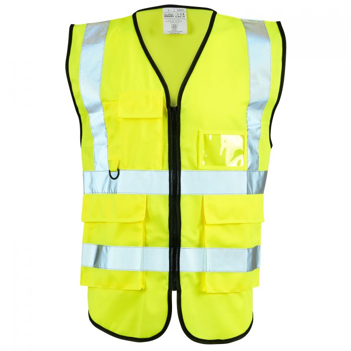 SUPERTOUCH HI VIZ EXECUTIVE YELLOW ZIP VEST