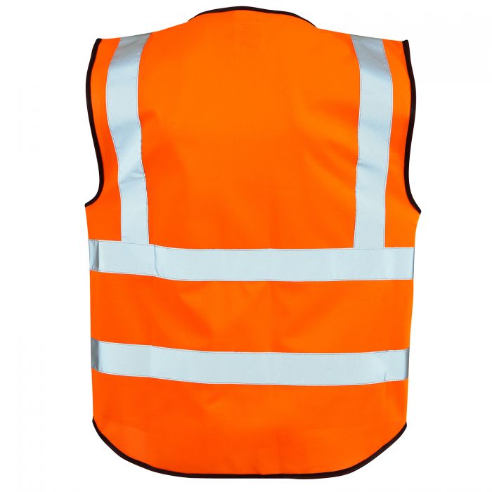 SUPERTOUCH HI VIZ EXECUTIVE ORANGE  ZIP VEST